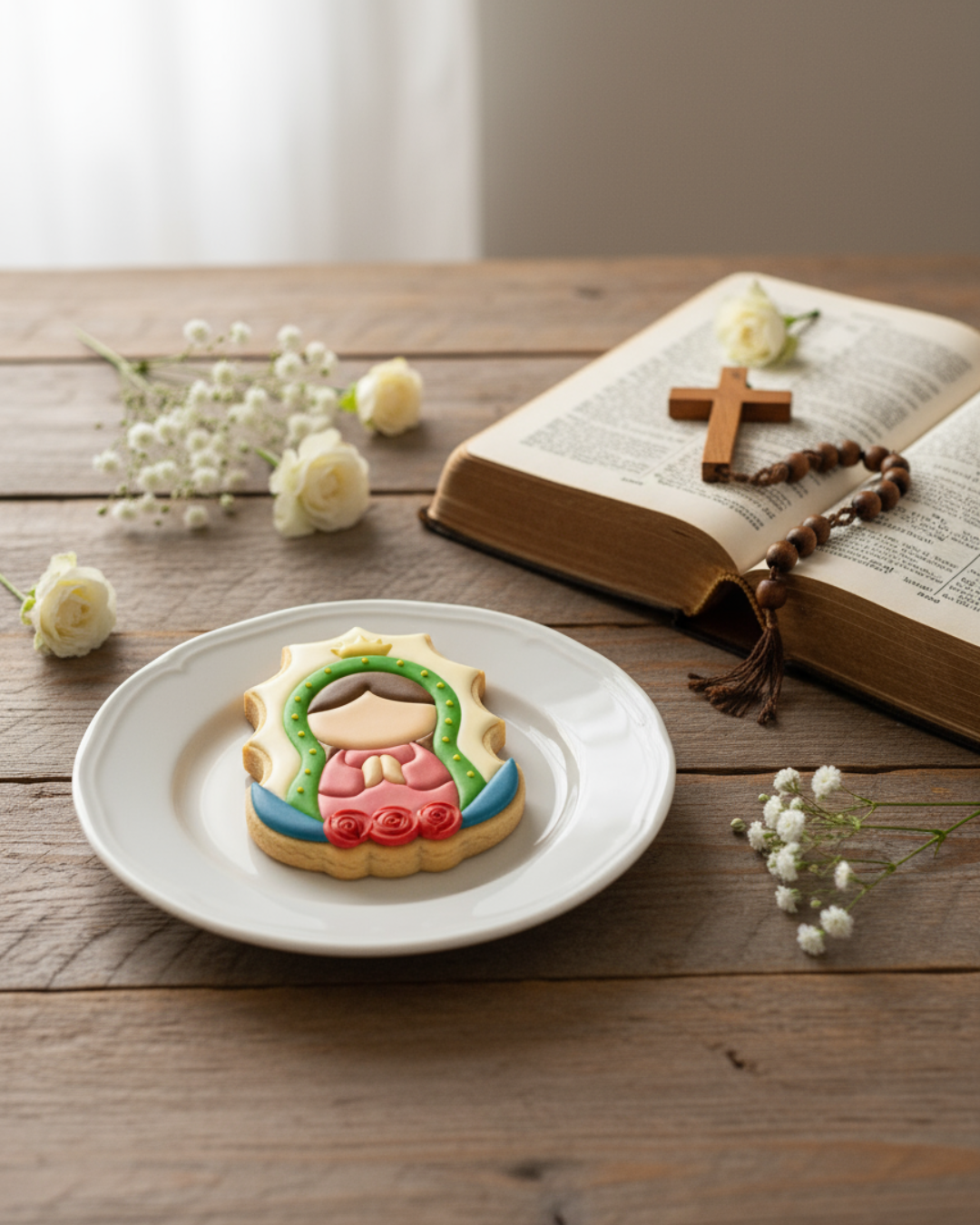 Cortador de Galletas "Virgencita" con Plantilla Navidad Repostería 🎄🍪✨