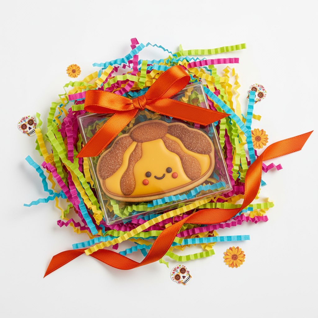 Cortador de galletas "Pan de Muerto Kawaii" con plantilla