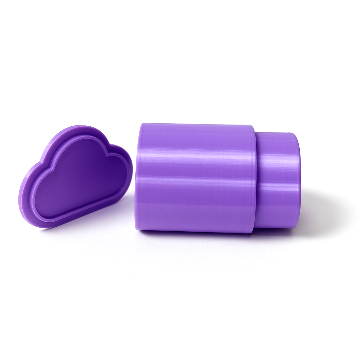 Molde tipo prensa 3 piezas Nube para shampoo sólido o bath bombs 🧼💜☁️