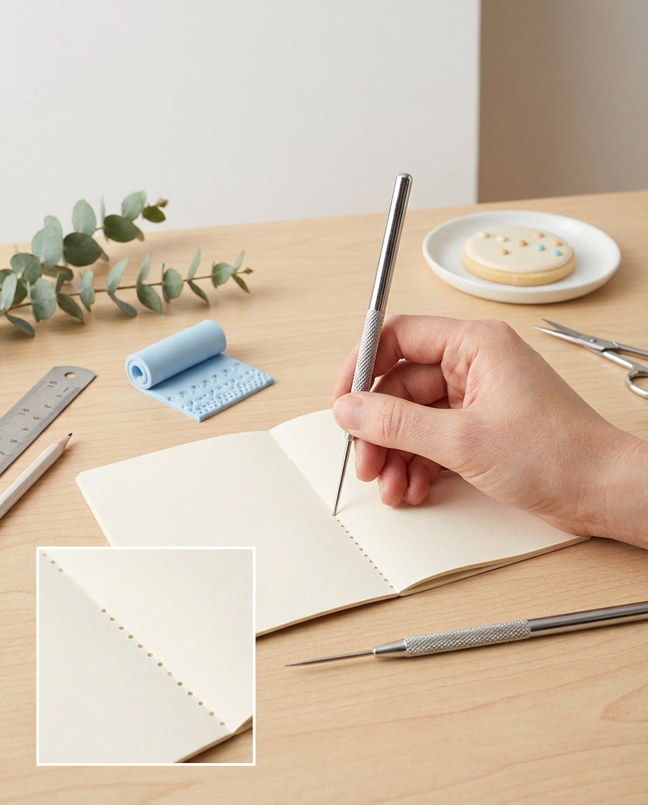 Juego de 2 punzones de metal para decoración de galletas, arcilla o encuadernación 🍪🎨📚