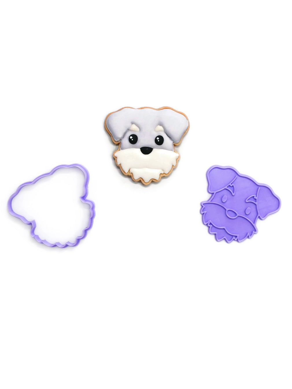 Cortador de Galletas "Schnauzer" con Plantilla – Repostería y Decoración 🍪🐶✨