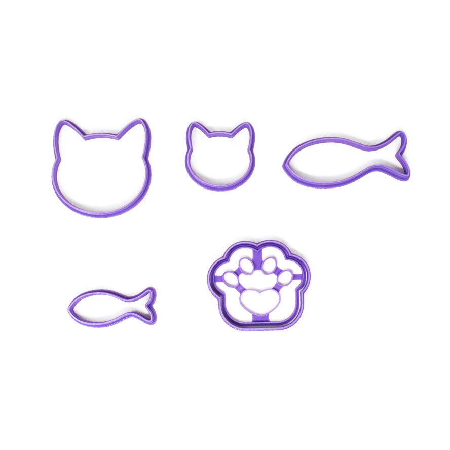 Set de Cortadores “Gatitos, Peces y Huellitas” Premios🐱🐾🐟