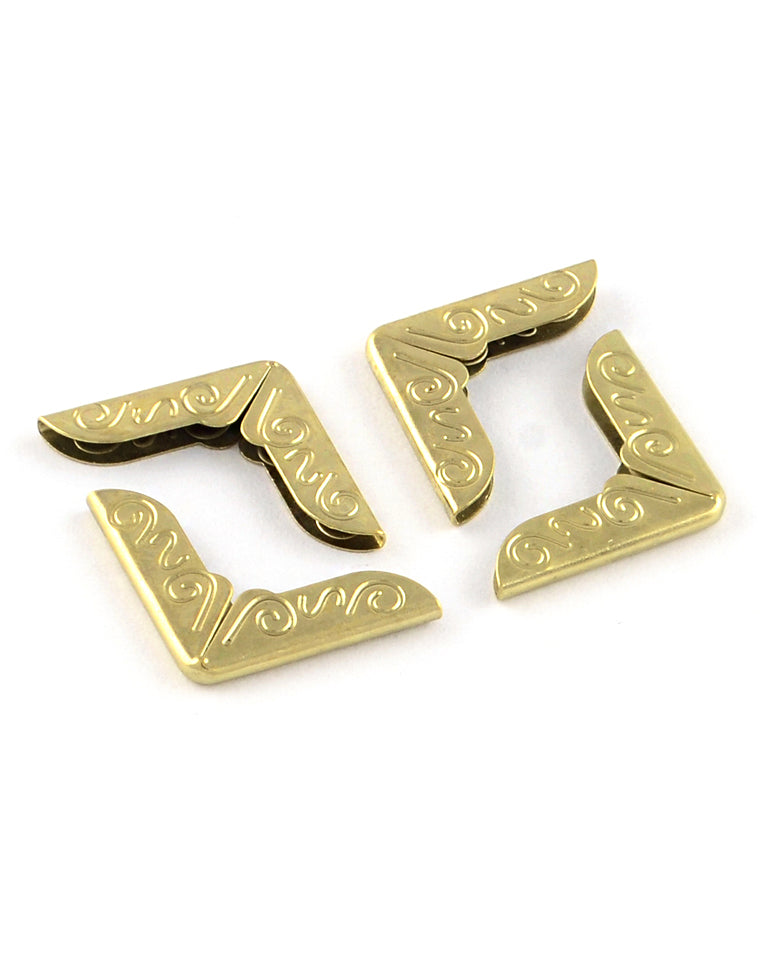 Protectores de esquina dorados para libros y álbumes, metal decorativo 14 mm x 1mm 📚🎨✨