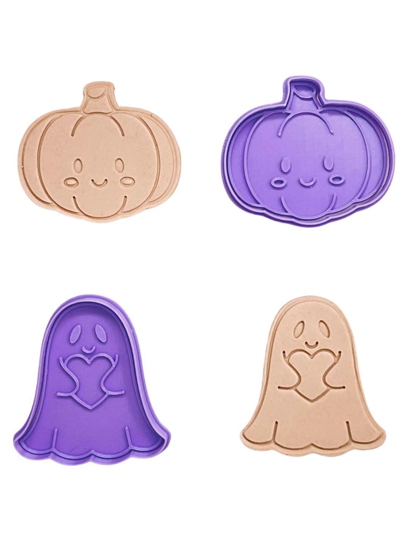 Set de Cortadores Halloween Kawaii – Fantasma & Calabaza 🎃👻🍪