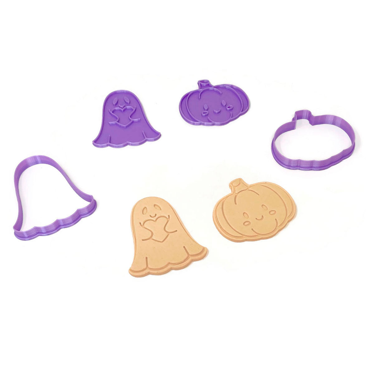 Set de Cortadores Halloween Kawaii – Fantasma & Calabaza 🎃👻🍪