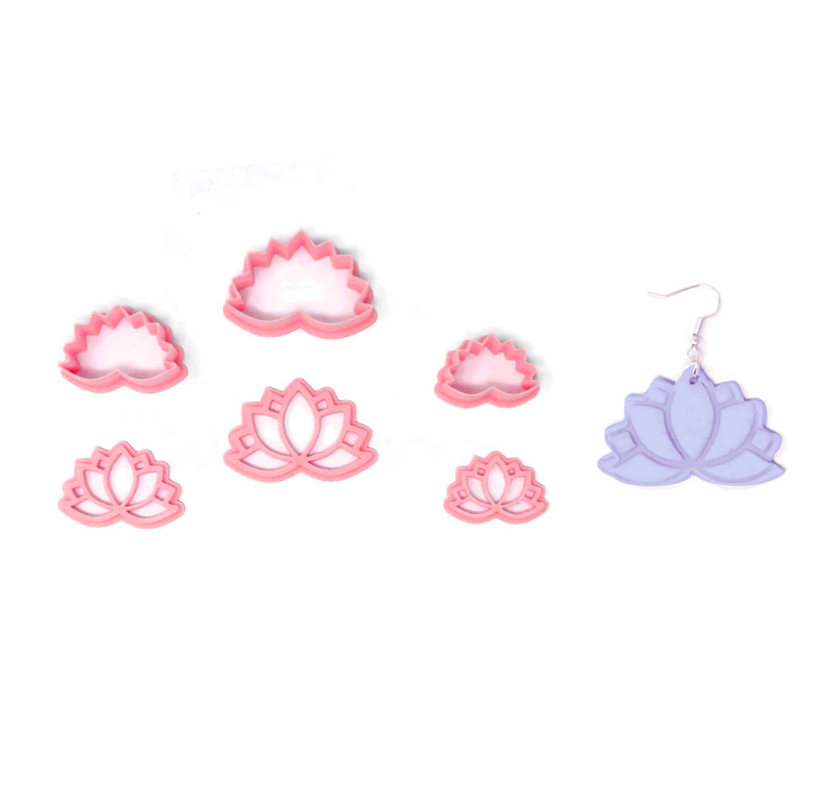 Puocaon - Cortadores de arete de arcilla floral – 9 formas para