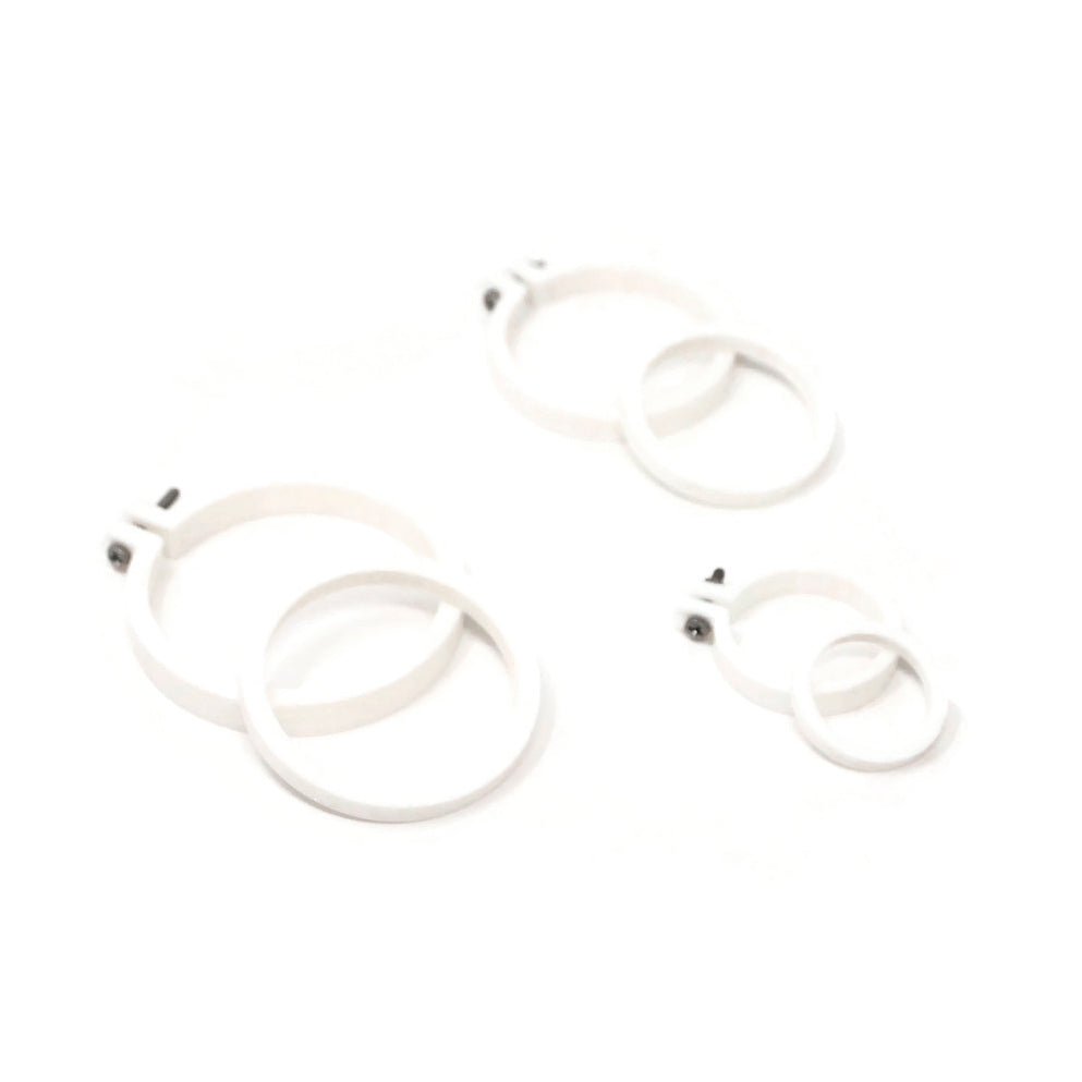 Juego de 3 Mini Bastidores Para Bordado "Circulares Blanco"