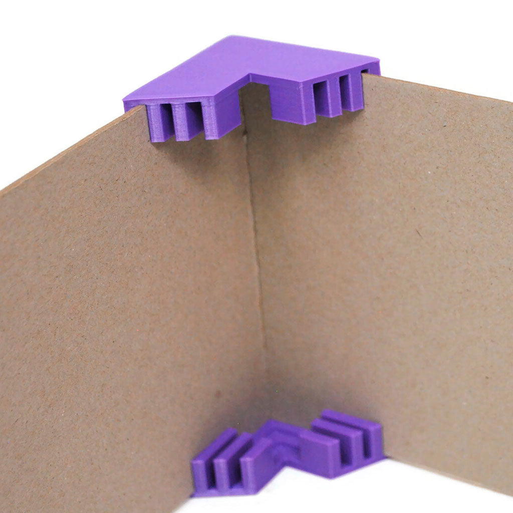 Esquineros Estabilizadores para Cartonaje (Set de 4) – 1.5mm / 2mm / 3mm 📦📐✨ MORADO🟣