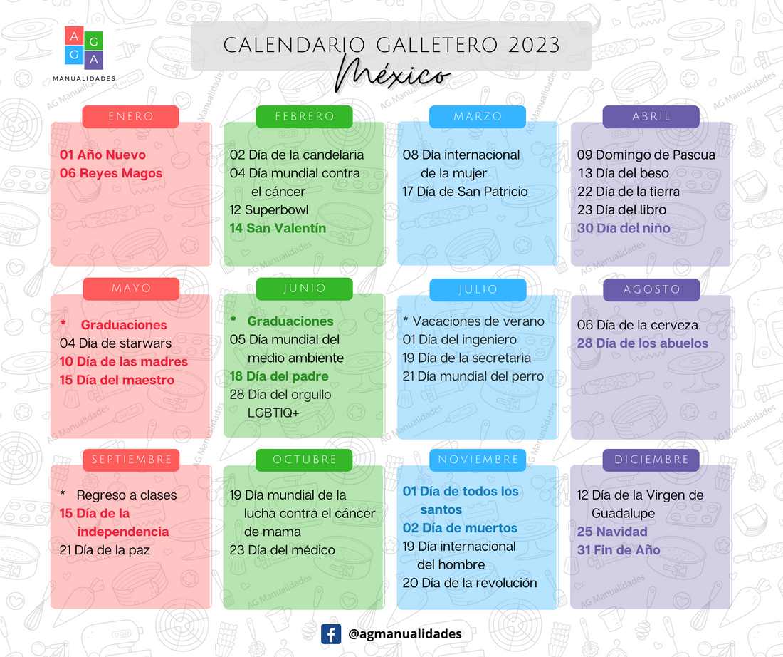 Calendario Galletero México 2023 fechas importantes