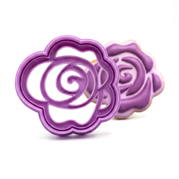 Cortador y marcador para galletas en forma de rosa 🌹🍪🎀