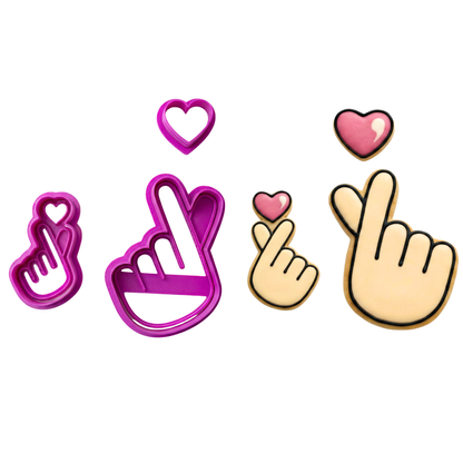 Cortadores de galletas "Corazón Coreano" Finger Heart