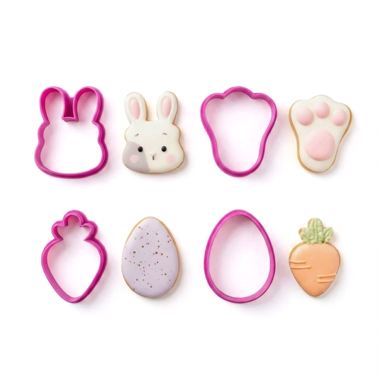 Set de Cortadores de Galletas Mini para Pascua 🐰🥕