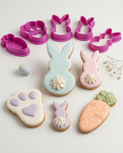 Set de Cortadores de Galletas para Pascua 🐰🥕
