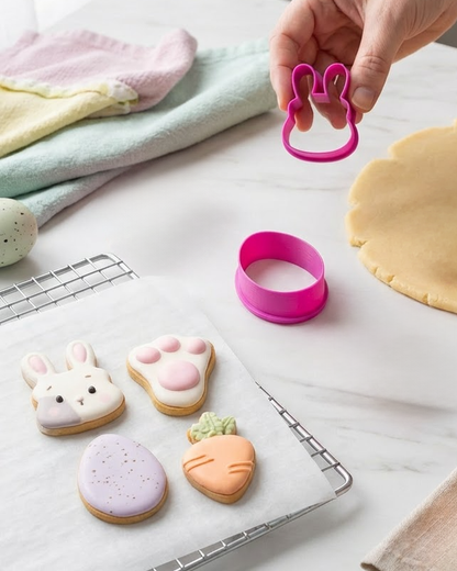 Set de Cortadores de Galletas Mini para Pascua 🐰🥕