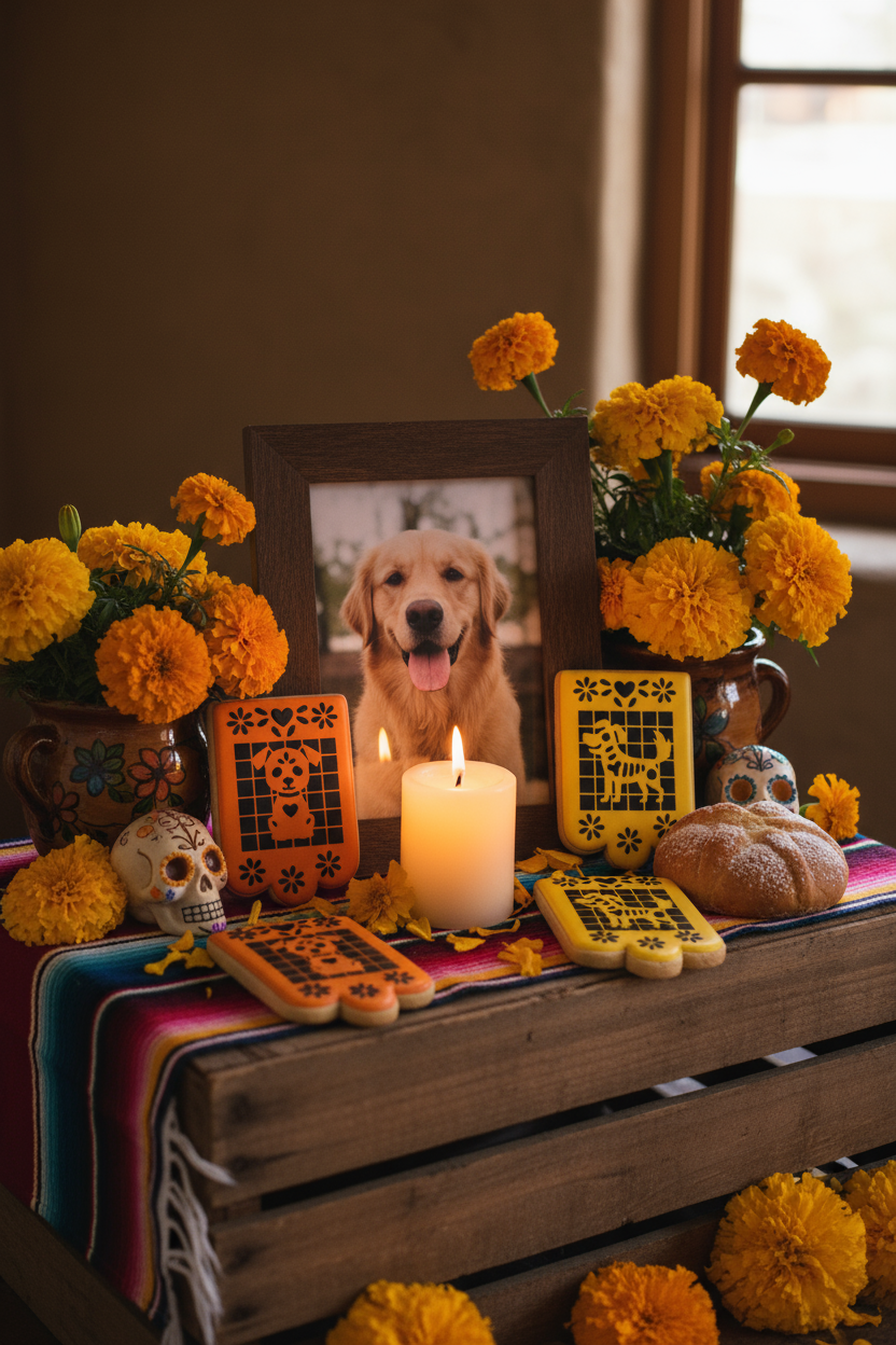 Set Cortador de Galletas con 2 Stencils Papel Picado Mascotas 🎨🐾🍪