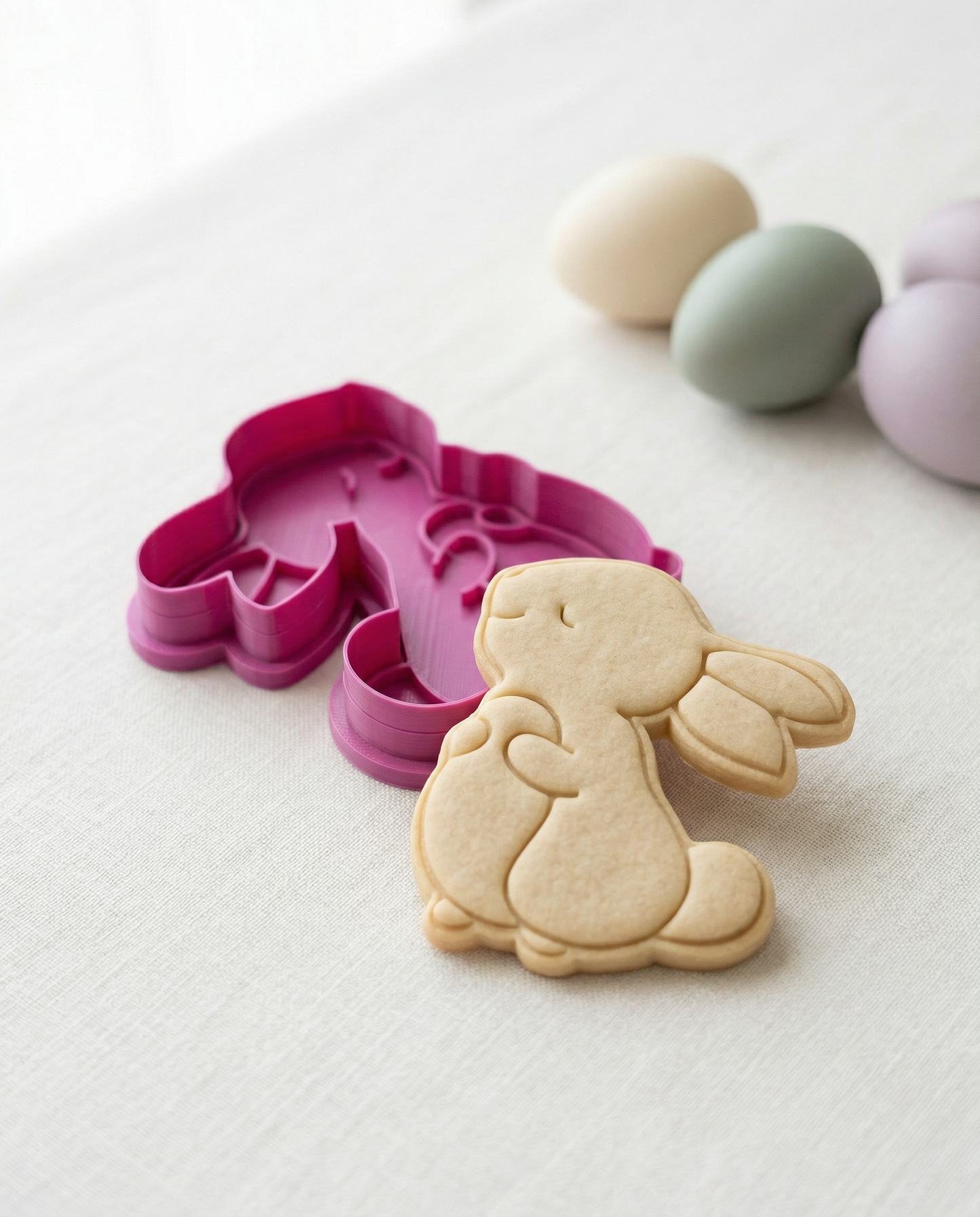 Cortador de galletas "Conejito Lateral" con plantilla Pascua