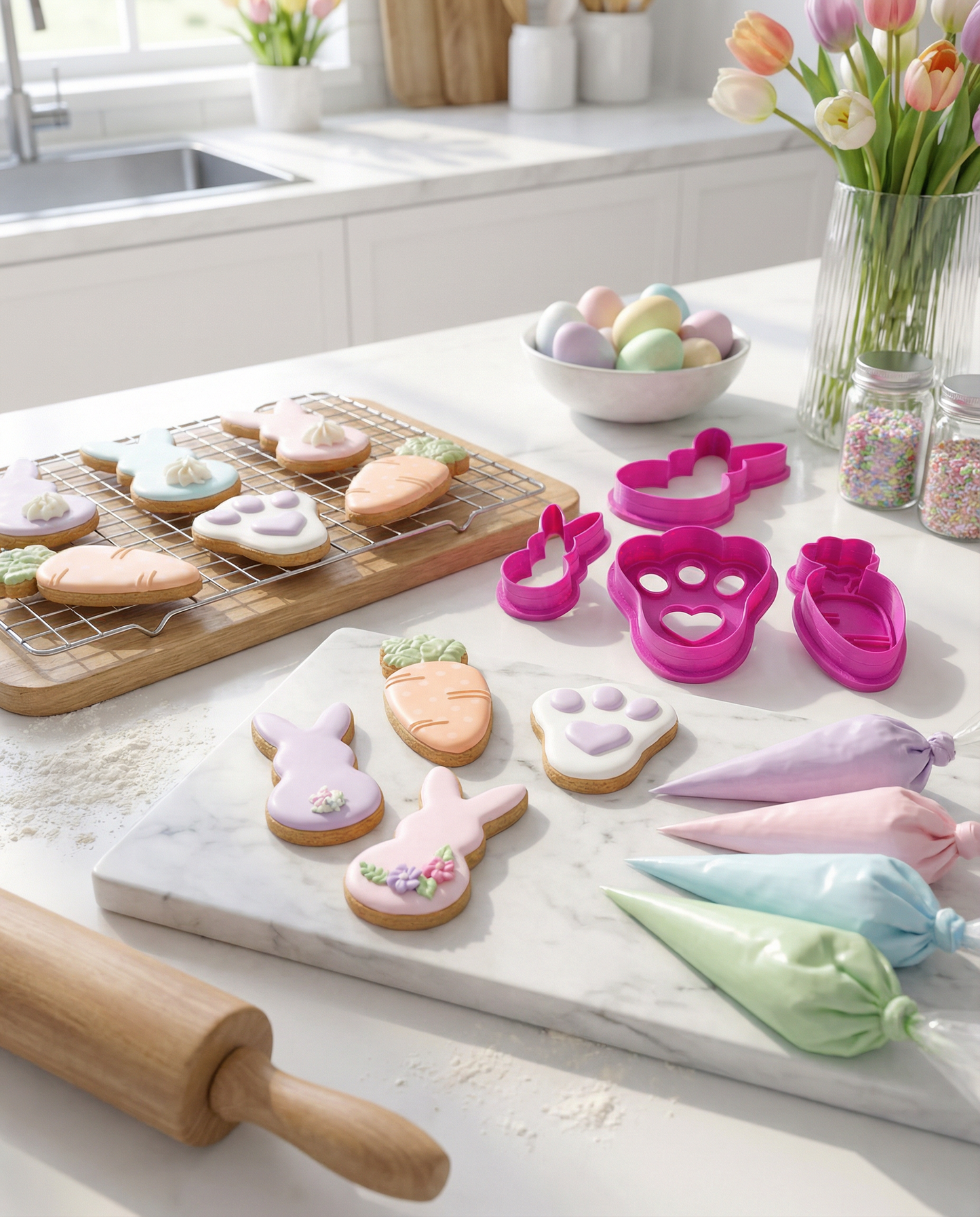 Set de Cortadores de Galletas para Pascua 🐰🥕