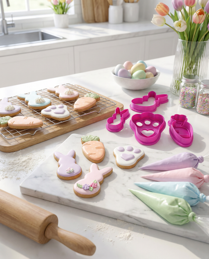 Set de Cortadores de Galletas para Pascua 🐰🥕