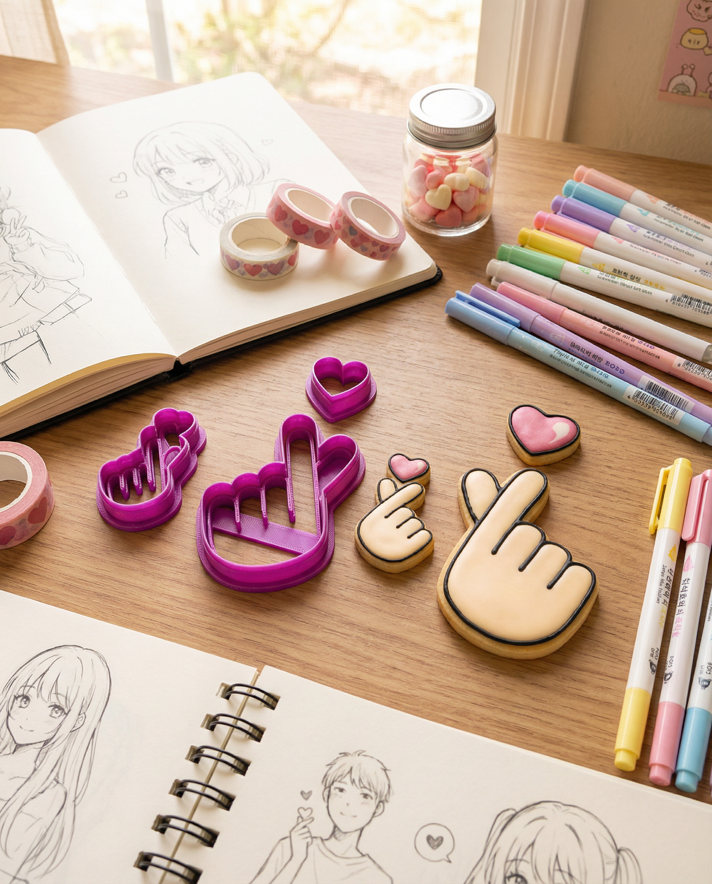 Cortadores de galletas "Corazón Coreano" Finger Heart