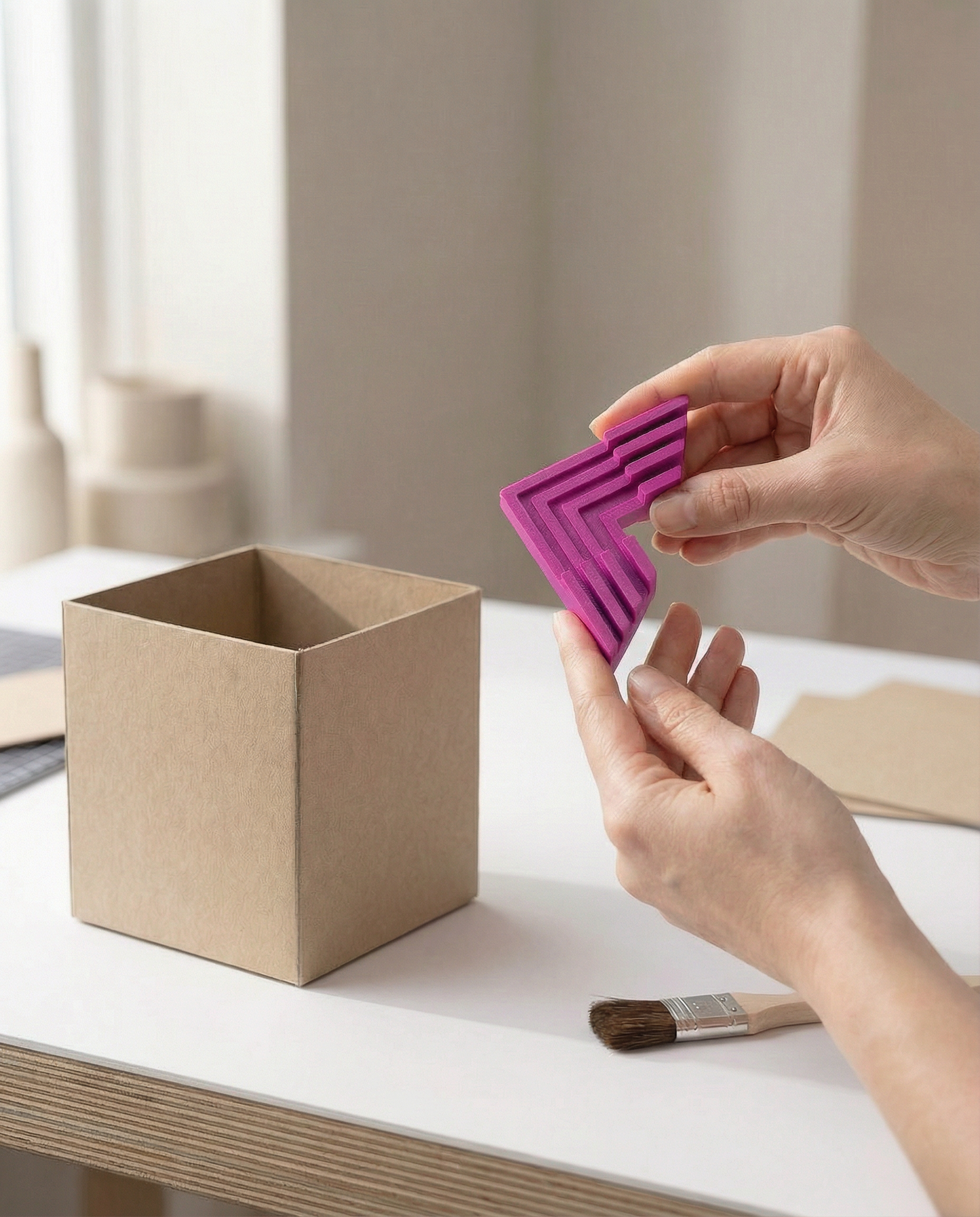 Esquineros Estabilizadores para Cartonaje (Set de 4) – 1.5mm / 2mm / 3mm 📦📐✨ MAGENTA💕