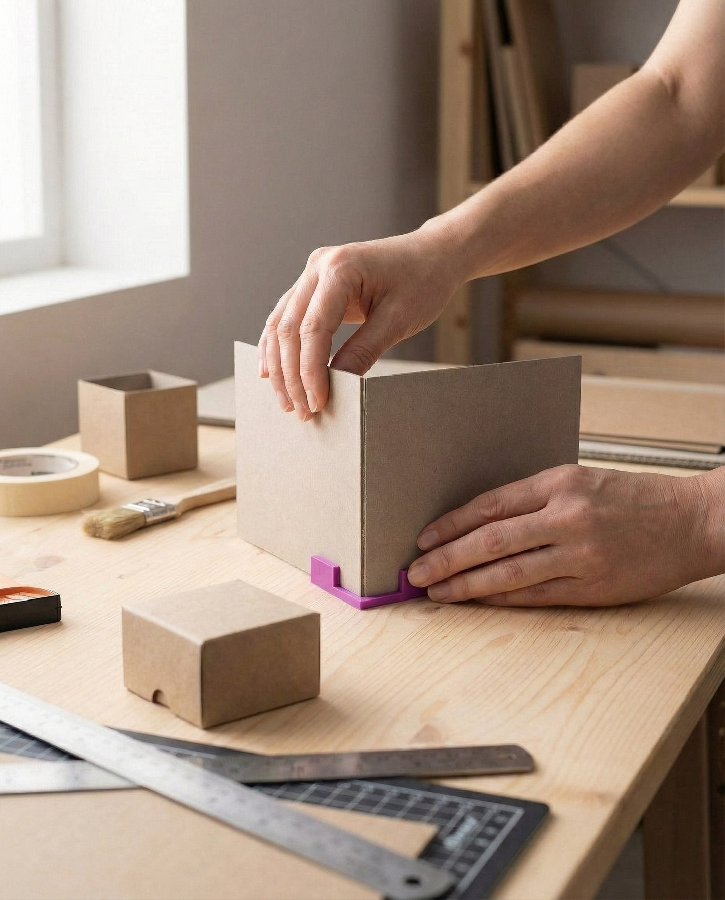 Esquineros Estabilizadores para Cartonaje (Set de 4) – 1.5mm / 2mm / 3mm 📦📐✨ MAGENTA💕