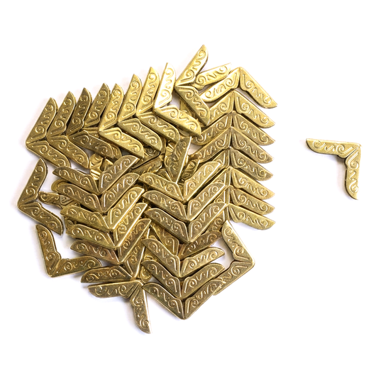 Protectores de esquina dorados para libros y álbumes, metal decorativo 14 mm x 1mm 📚🎨✨