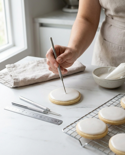 Juego de 2 punzones de metal para decoración de galletas, arcilla o encuadernación 🍪🎨📚