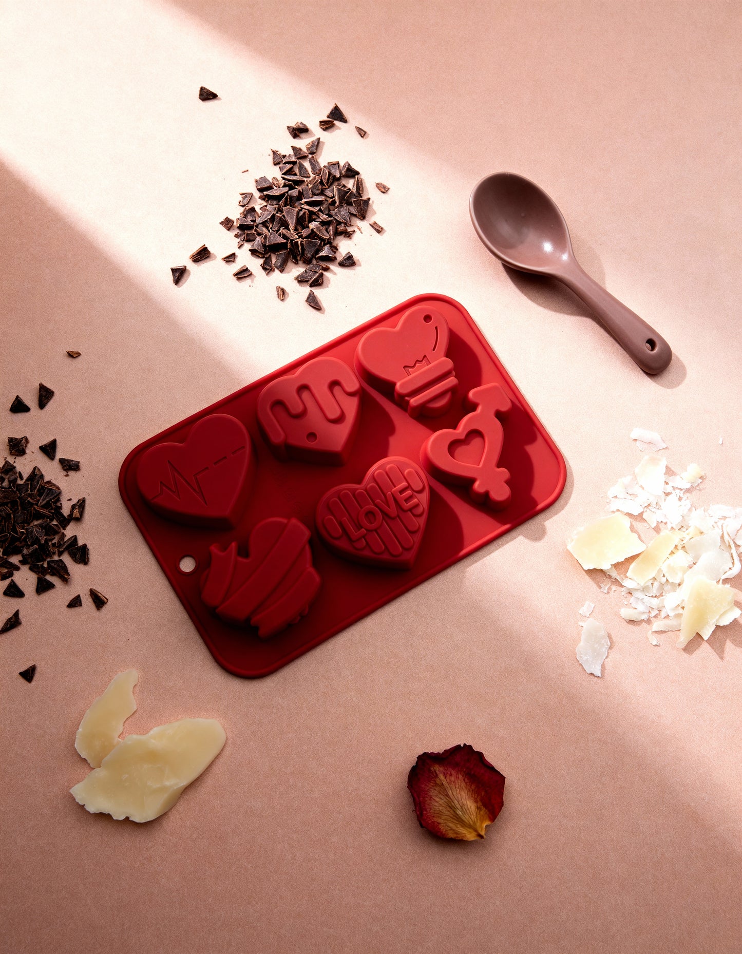 Molde de silicona para repostería, velas y jabones - Corazones San Valentín 🧁❤️🧼