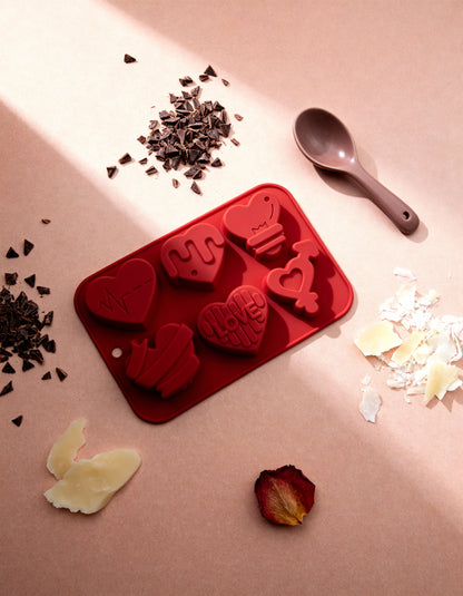 Molde de silicona para repostería, velas y jabones - Corazones San Valentín 🧁❤️🧼