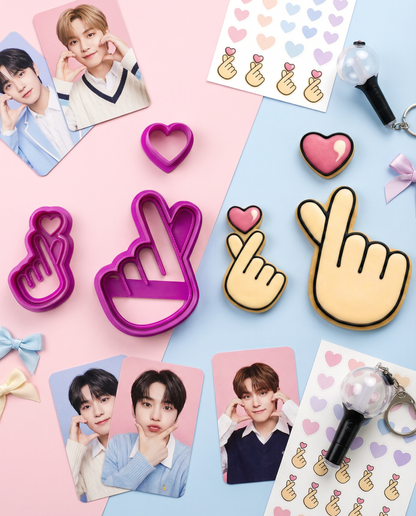 Cortadores de galletas "Corazón Coreano" Finger Heart