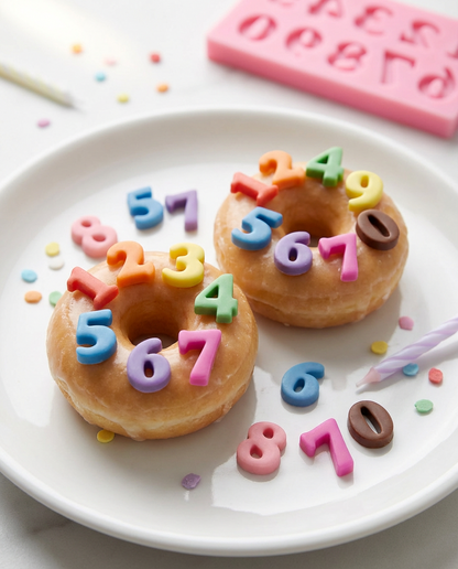 Molde de silicona para números pequeño para repostería 🎂🔢🍫