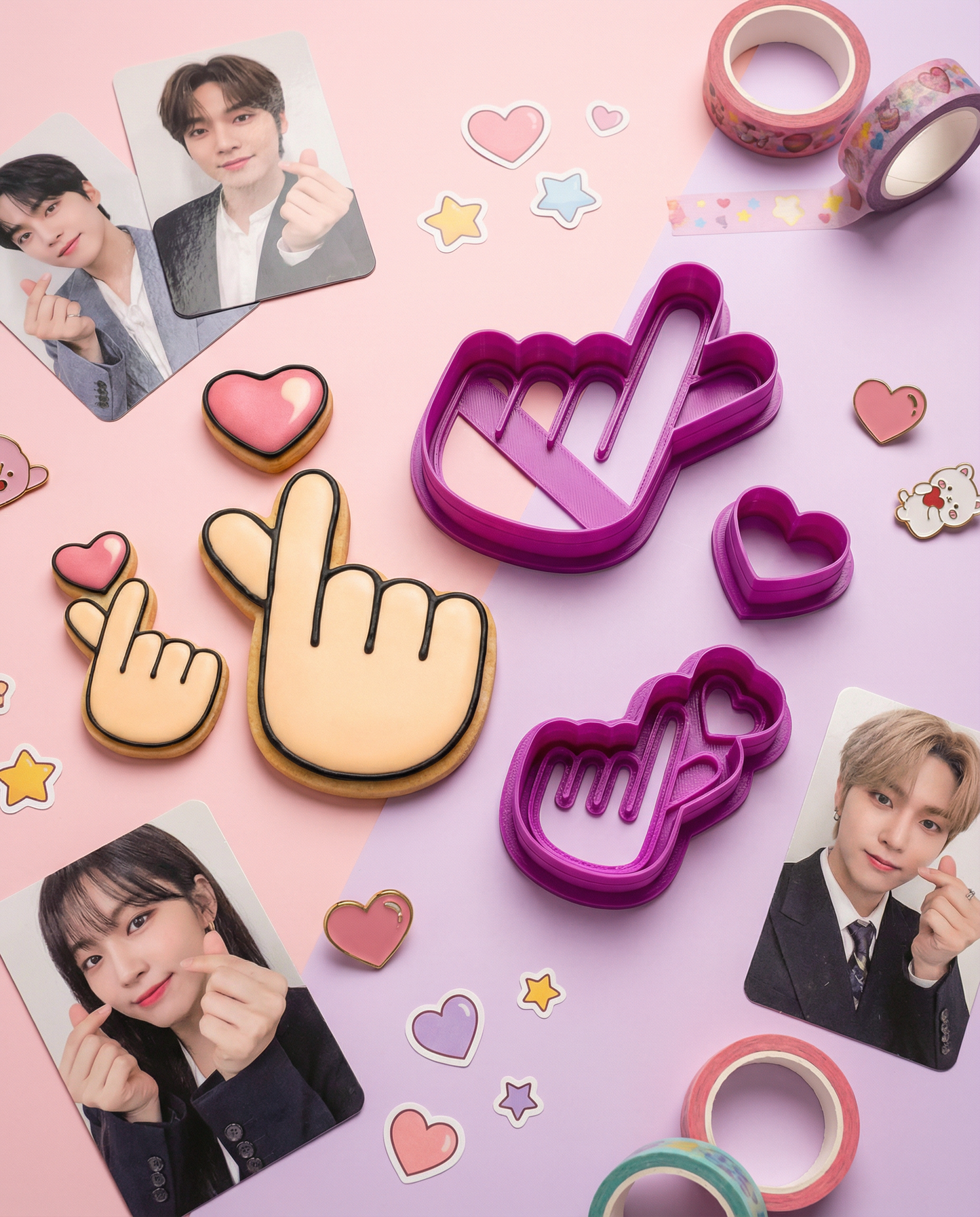 Cortadores de galletas "Corazón Coreano" Finger Heart