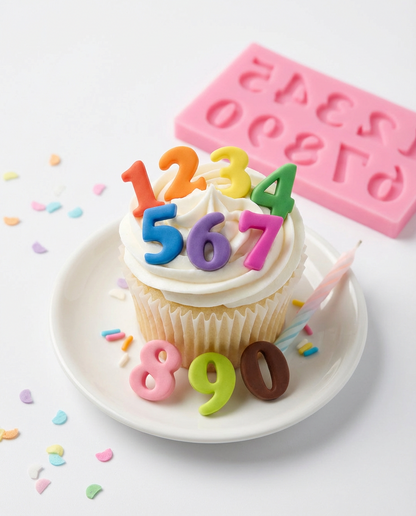 Molde de silicona para números pequeño para repostería 🎂🔢🍫