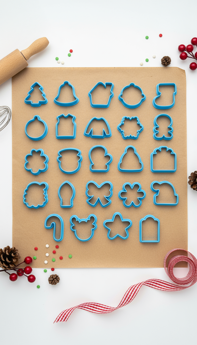 Set 24 Cortadores Galletas Calendario Adviento Navidad Mini 4 cm 🎄🍪✨🎁