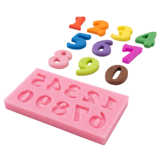 Molde de silicona para números pequeño para repostería 🎂🔢🍫