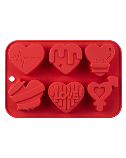 Molde de silicona para repostería, velas y jabones - Corazones San Valentín 🧁❤️🧼