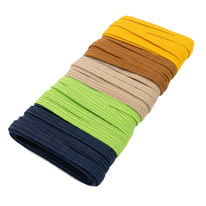 Set Elástico Plano 6 mm para Libretas, Agenda y Costura "Mix Bosque" 🌳🎨📦✨