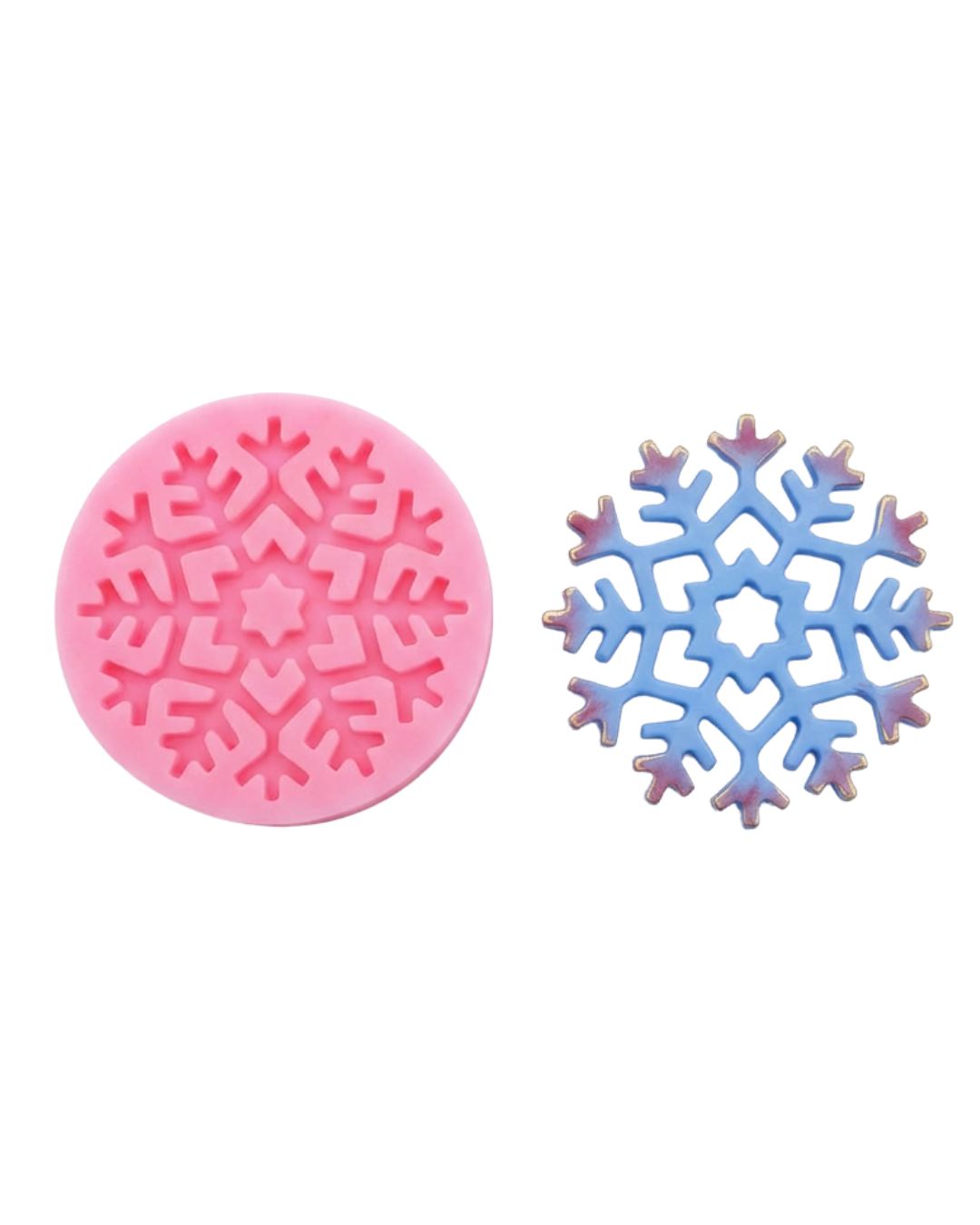 Molde de silicona copo de nieve para fondant y decoración de cupcakes ❄️🧁🎄