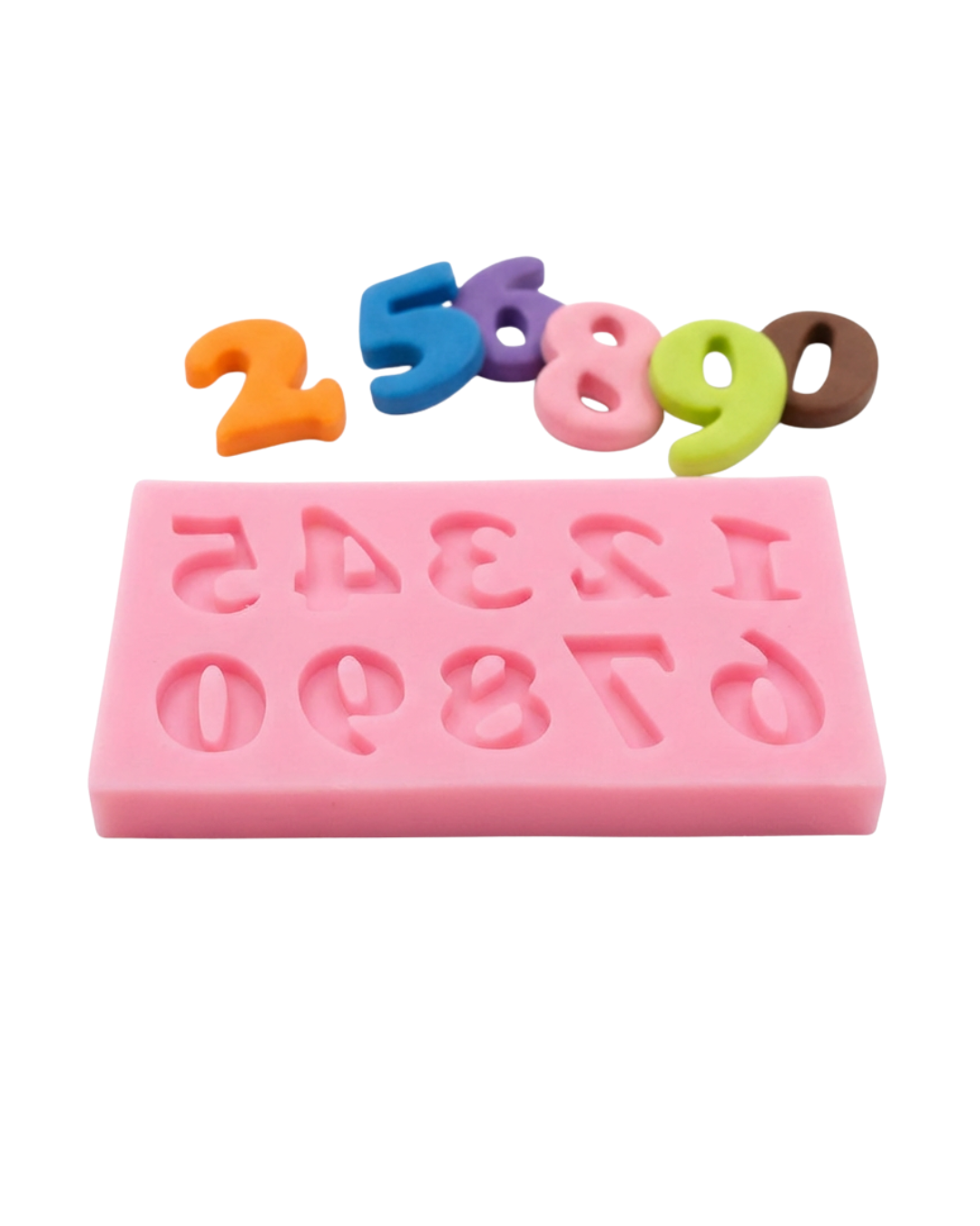 Molde de silicona para números pequeño para repostería 🎂🔢🍫