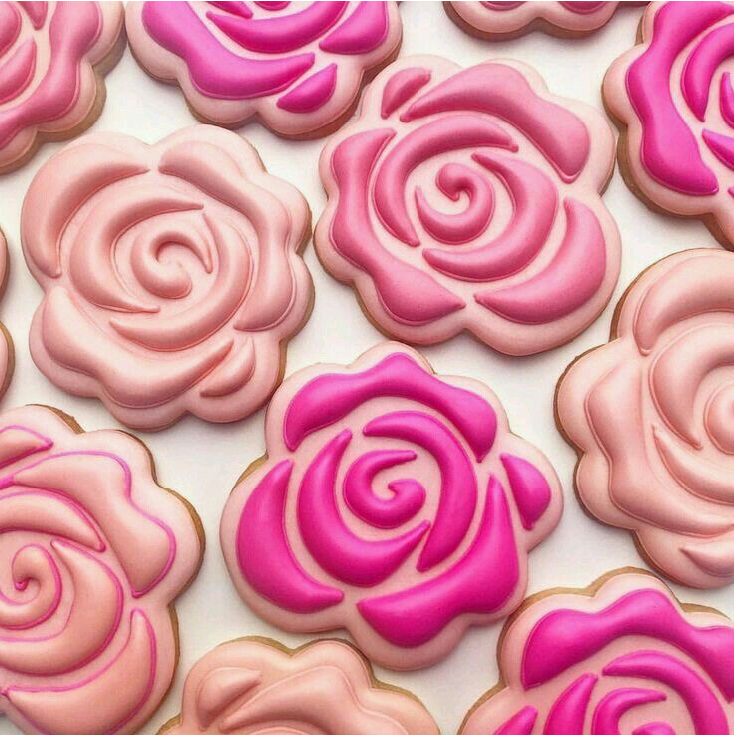 Cortador de galletas "Rosa" con plantilla