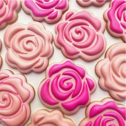 Cortador de galletas "Rosa" con plantilla