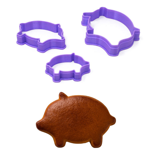 Set de 3 Cortadores de Puerquito para Pan Tradicional Piloncillo 🐷🍞☕️