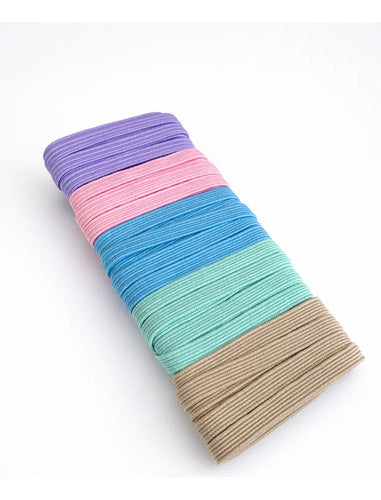 Set Elástico Plano 6mm – Mix Pastel para Agendas, Libretas y Costura 🧵✂️