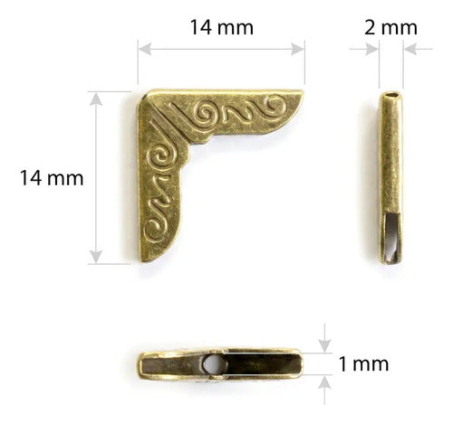 50 Esquineros de Metal Dorado (1mm) para Álbumes y Libros ✨📘