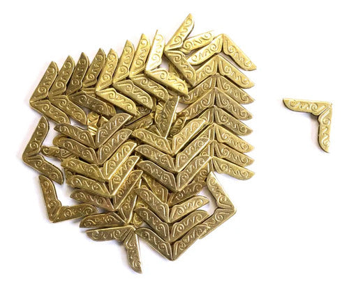 50 Esquineros de Metal Dorado (1mm) para Álbumes y Libros ✨📘