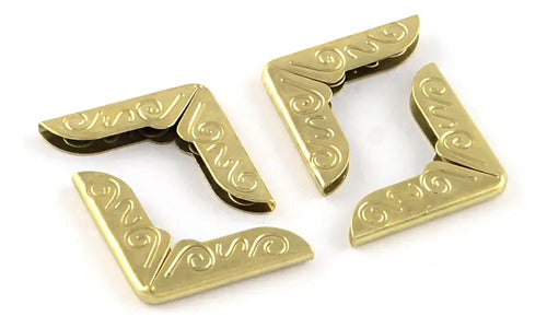 50 Esquineros de Metal Dorado (1mm) para Álbumes y Libros ✨📘