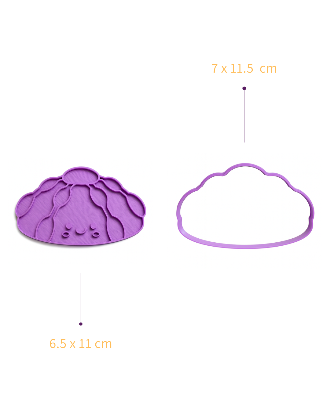 Cortador de galletas "Pan de Muerto Kawaii" con plantilla