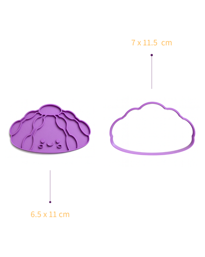 Cortador de galletas "Pan de Muerto Kawaii" con plantilla