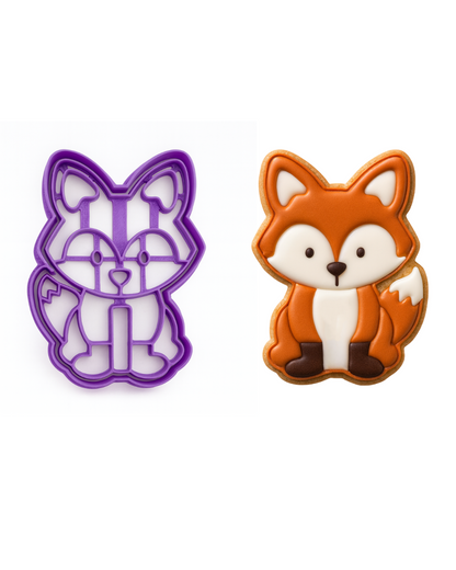 Cortador Galletas Zorrito Con Plantilla 12cm Zorro
