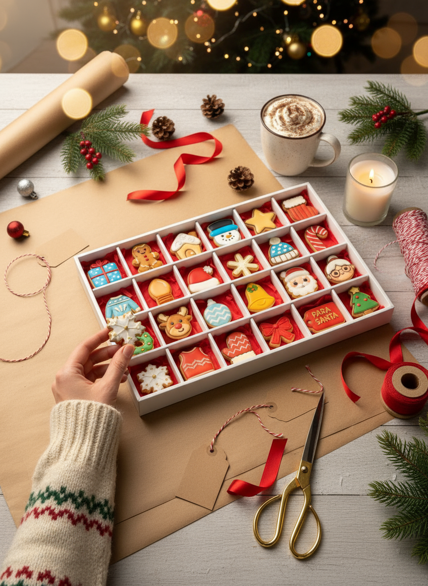 Set 24 Cortadores Galletas Calendario Adviento Navidad Mini 4 cm 🎄🍪✨🎁